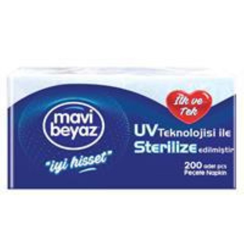 Mavi Beyaz 30x30 Servis Peçete