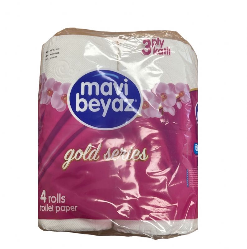 Mavi Beyaz Tuvalet Kağıdı 3 Katlı 4'lü