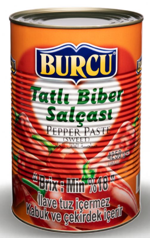 Burcu Tatlı Biber Salçası 4250 gr (18 Brix)
