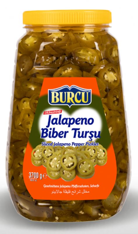 Burcu Dilimlenmiş Jalapeno Biber Turşusu 3700 gr